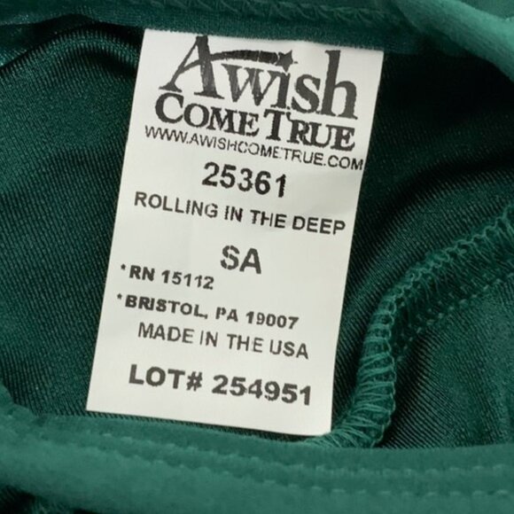 A Wish Come True Green Spandex Leotard with stars Dance Costume SA Adult Small - Picture 4 of 4